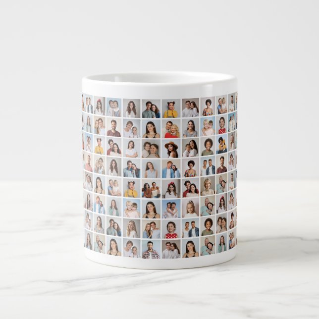 Create Your Own 96 Photo Collage Large Coffee Mug (Front)