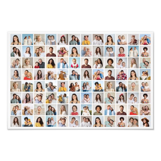 Create Your Own 96 Photo Collage Photo Enlargement (Front)