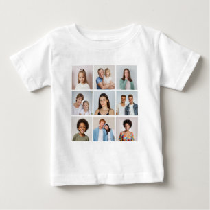 Create Your Own 9 Photo Collage Baby T-Shirt