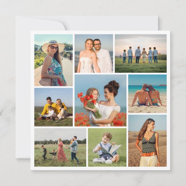 Create Your Own 9 Photo Collage Card (Front)