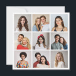 Create Your Own 9 Photo Collage Card<br><div class="desc">Create your own 9 Photo Collage for Christmas, Birthdays, Weddings, Anniversaries, Graduations, Father's Day, Mother's Day or any other Special Occasion, with our easy-to-use design tool. Add your favourite photos of friends, family, vacations, hobbies and pets and you'll have a stunning, one-of-a-kind photo collage. Our custom photo collage is perfect...</div>