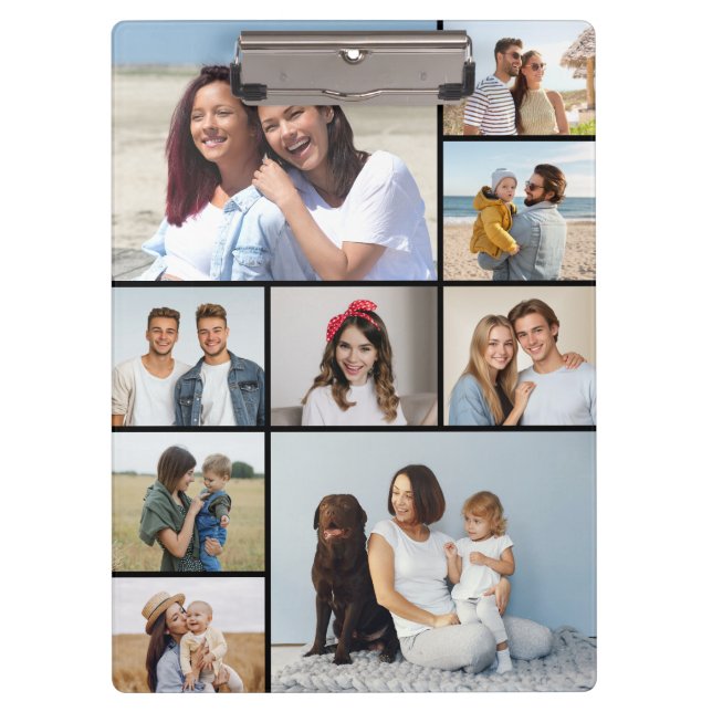 Create Your Own 9 Photo Collage Clipboard (Front)