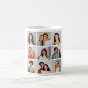 Create Your Own 9 Photo Collage Coffee Mug