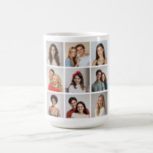 Create Your Own 9 Photo Collage Coffee Mug