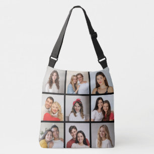 Create Your Own 9 Photo Collage Crossbody Bag