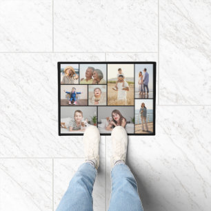 Create Your Own 9 Photo Collage Doormat