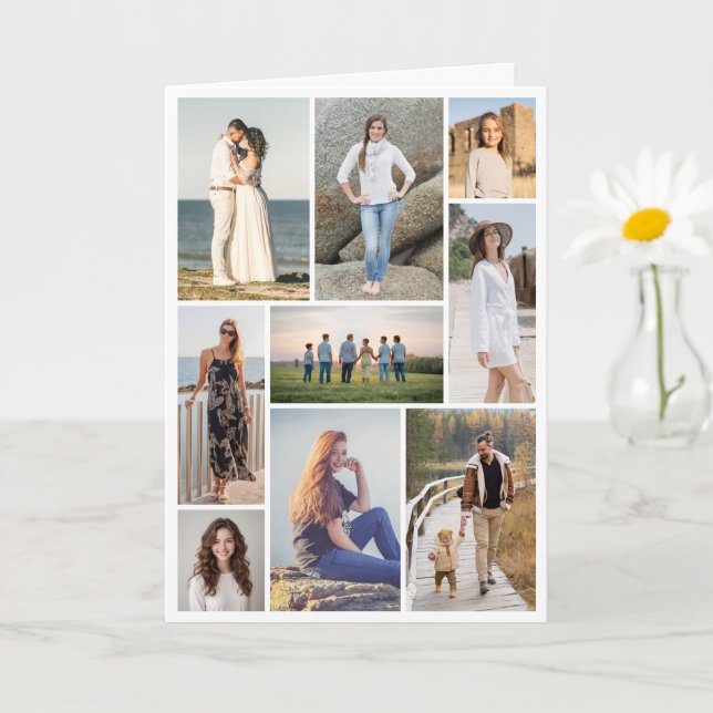 Create Your Own 9 Photo Collage Folded Card (Small Plant)