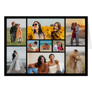 Create Your Own 9 Photo Collage Greeting Card
