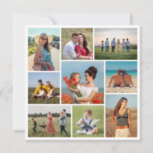 Create Your Own 9 Photo Collage Greeting Card