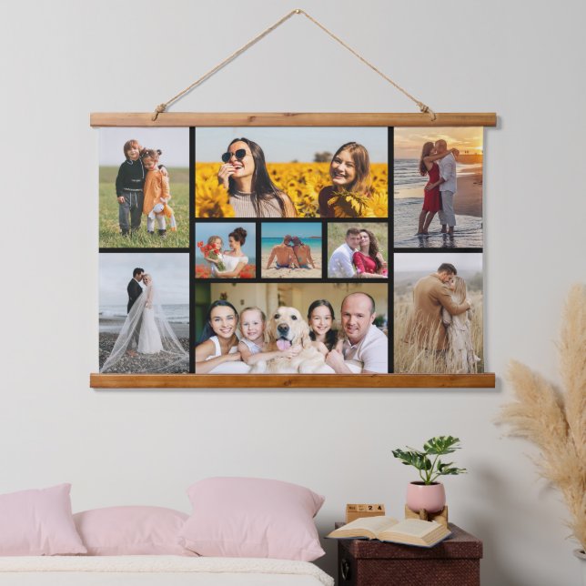 Create Your Own 9 Photo Collage Hanging Tapestry (Bedroom)