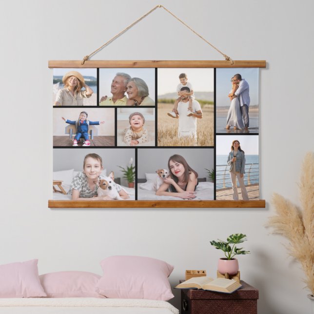 Create Your Own 9 Photo Collage Hanging Tapestry (Bedroom)