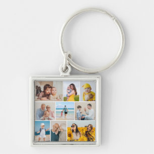 Create Your Own 9 Photo Collage Keychain