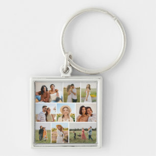 Create Your Own 9 Photo Collage Keychain
