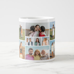 Create Your Own 9 Photo Collage Large Coffee Mug