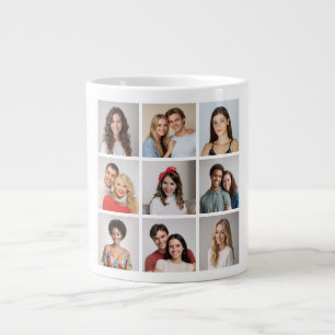 Create Your Own 9 Photo Collage Large Coffee Mug