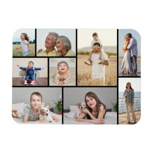 Create Your Own 9 Photo Collage  Magnet