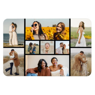 Create Your Own 9 Photo Collage Magnet