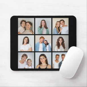 Create Your Own 9 Photo Collage Mouse Pad
