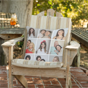 Create Your Own 9 Photo Collage Outdoor Pillow