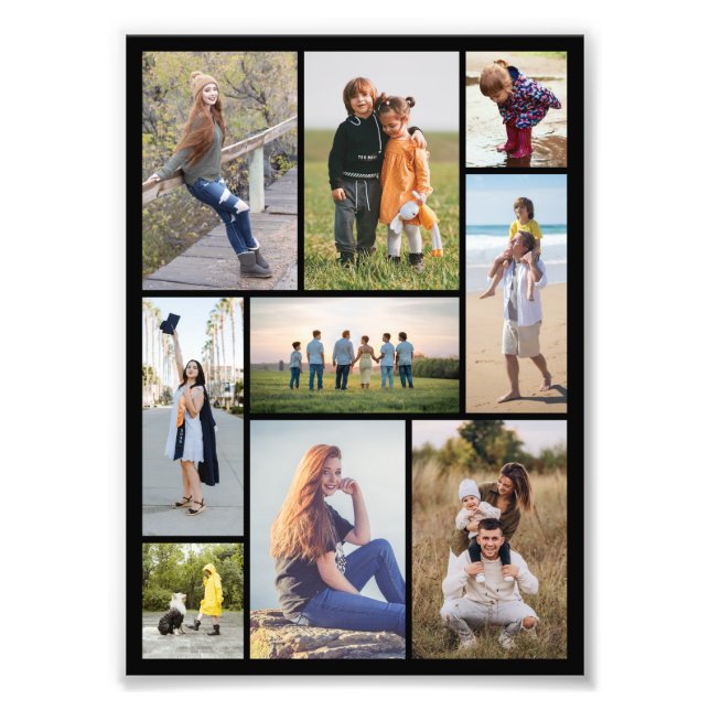 Create Your Own 9 Photo Collage Photo Enlargement (Front)