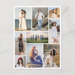 Create Your Own 9 Photo Collage Postcard