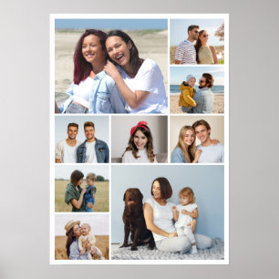 Create Your Own 9 Photo Collage Poster