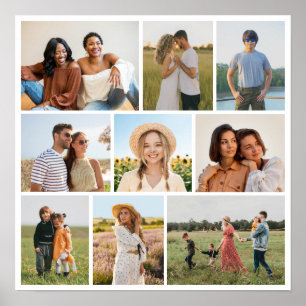 Create Your Own 9 Photo Collage Poster