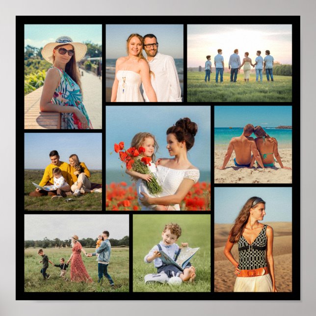 Create Your Own 9 Photo Collage Poster (Front)