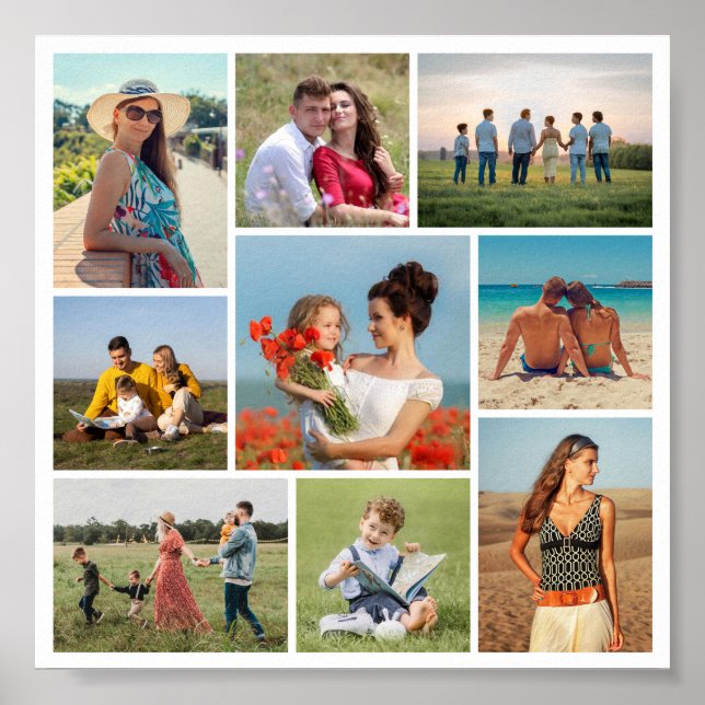 Create Your Own 9 Photo Collage Poster (Front)