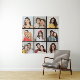Create Your Own 9 Photo Collage Tapestry