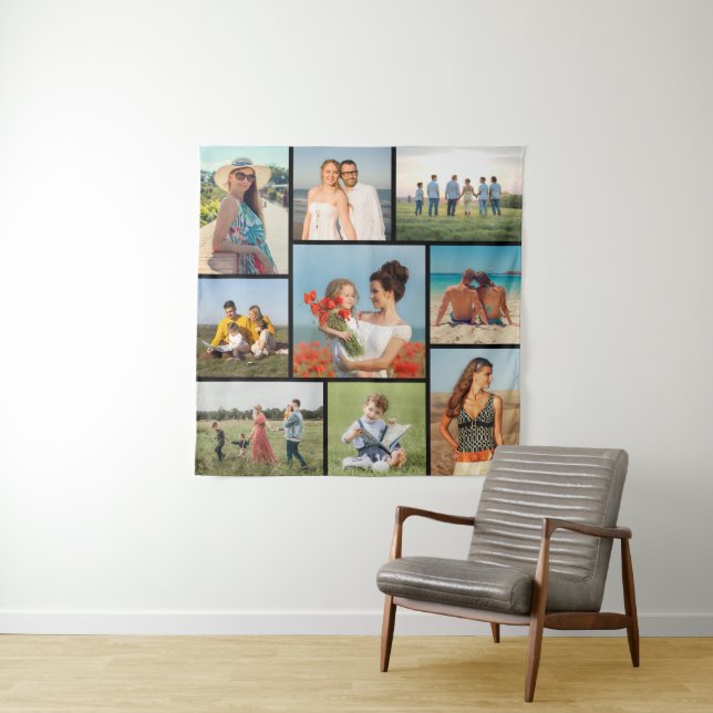 Create Your Own 9 Photo Collage Tapestry (In Situ)