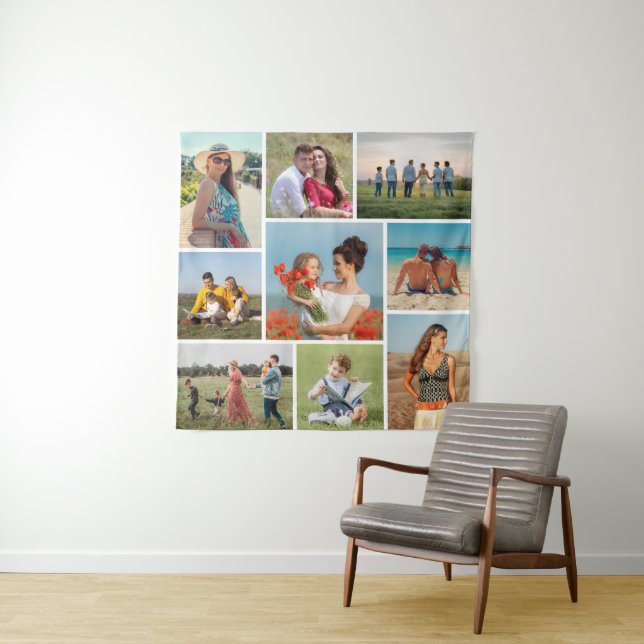 Create Your Own 9 Photo Collage Tapestry (In Situ)