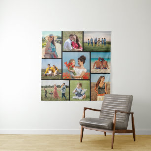 Create Your Own 9 Photo Collage Tapestry