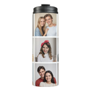 Create Your Own 9 Photo Collage Thermal Tumbler