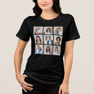 Create Your Own 9 Photo Collage  Tri-Blend Shirt