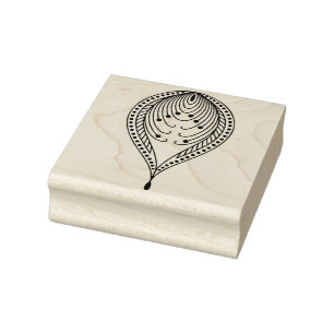 Create Your Own Abstract Lines Dots Feather Petal Rubber Stamp