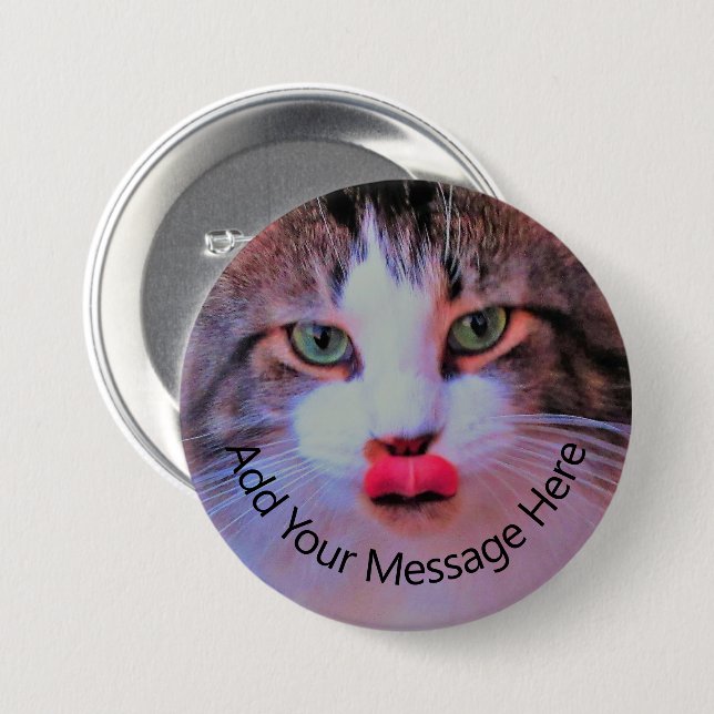 Create Your Own Add Photo Personalize Custom Text 3 Inch Round Button (Front & Back)