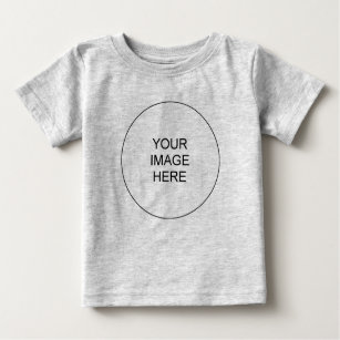 Create Your Own Add Text Picture Template Grey Baby T-Shirt