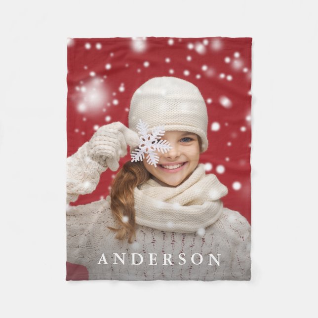Create Your Own | Add Your Photo & Name Custom Fleece Blanket (Front)