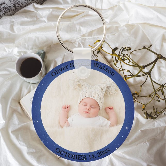 Create Your Own Adorable Newborn Baby Custom Photo Keychain (Creator Uploaded)
