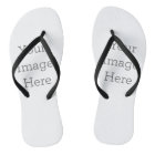 Create Your Own Adult Black Strapped Flip Flops