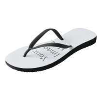Create Your Own Adult Black Strapped Flip Flops