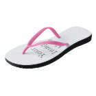 Create Your Own Adult Black Strapped Flip Flops
