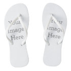 Create Your Own Adult Black Strapped Flip Flops