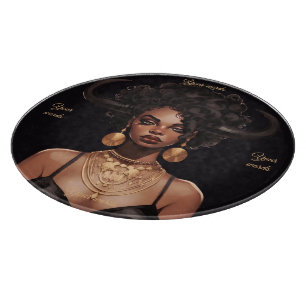 Create Your Own African American Queen Taurus Cutting Board