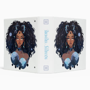 Create Your Own African American Woman Aquarius Binder