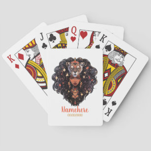 Create Your Own African American Woman Leo Playing Cards