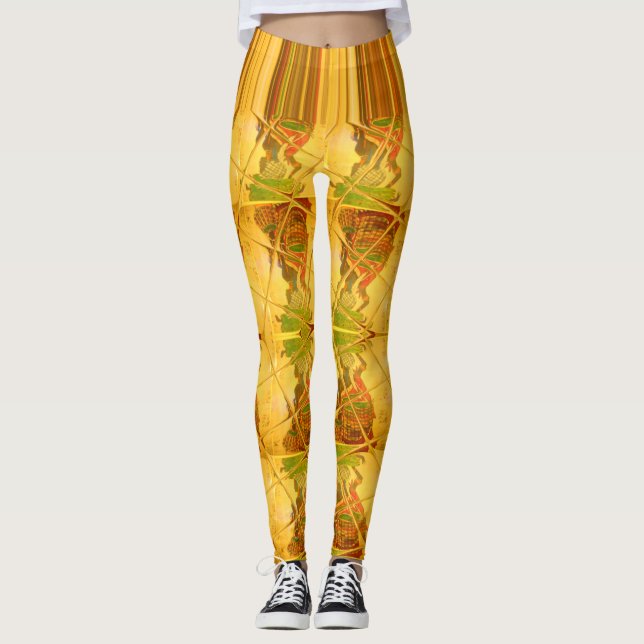 Create your own African Women Clothing Pattern Art Leggings (Front)