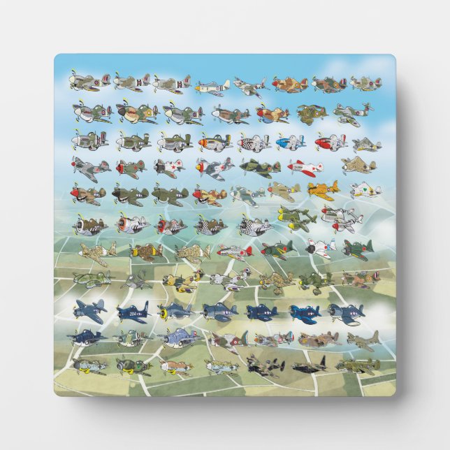 create your own airplane caricature plaque (Front)