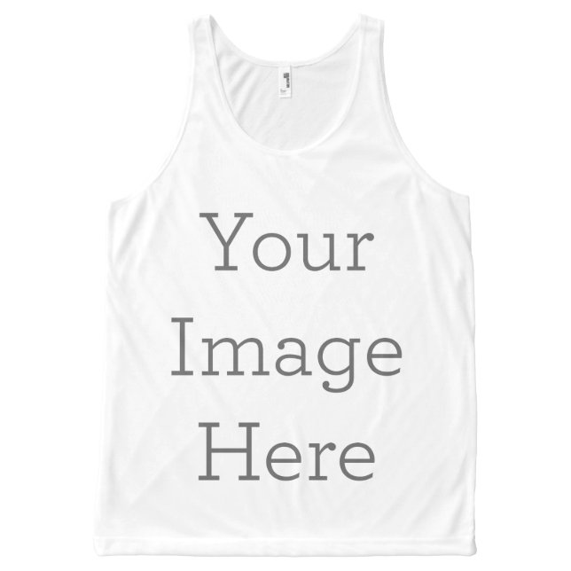 Custom All-Over Printed Unisex Tank (Front)